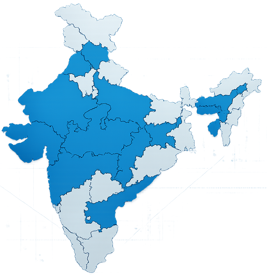 India map showing USTL project states